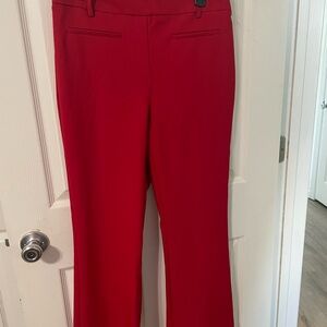 Rachel Zoe Vibrant Red Straight Leg Pants